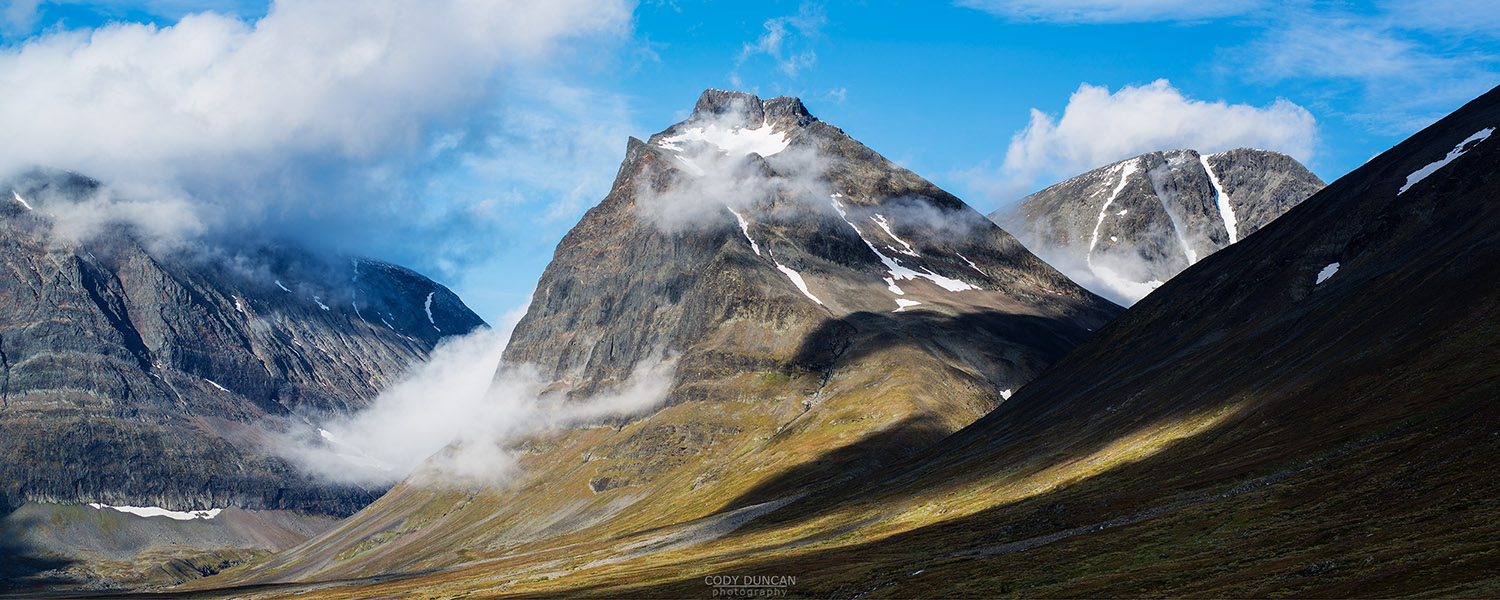 1662 meter Tolpagorni - Duolbagorni rises above Ladtjovagge viewed from near Kebnekaise Fjällstation, Lappland, Sweden